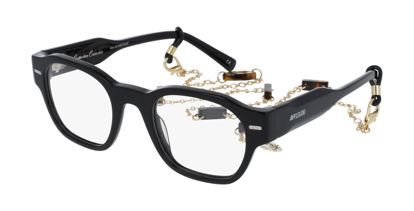 GAFAS GRADUADAS mujer AUTHENTIQUE negro - vista de frente