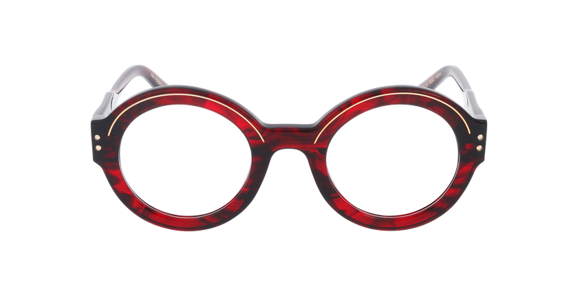 GAFAS GRADUADAS mujer CARACTÈRES FIL D'OR PERSPICACE rojo - vista de frente