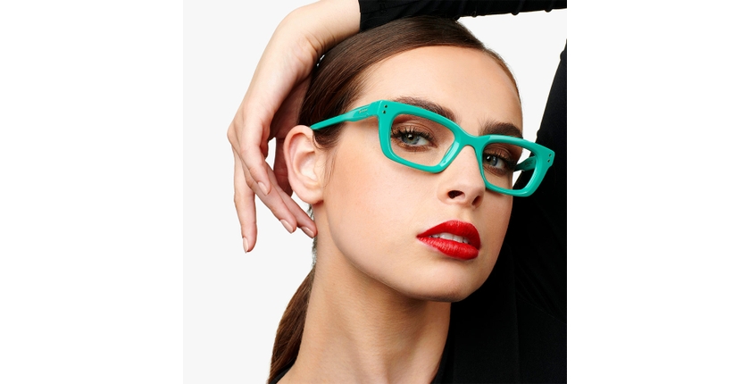 GAFAS GRADUADAS mujer CARACTÈRES CRÉATIVE verde - vista de frente