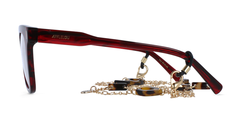 GAFAS GRADUADAS mujer CARACTÈRES RÊVEUSE rojo marmoleado - vista de frente