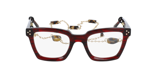 GAFAS GRADUADAS mujer MYSTERIEUSE rojo marmoleado vista de frente