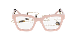GAFAS GRADUADAS mujer CARACTÈRES MYSTÉRIEUSE rosa/dorado - vista de frente