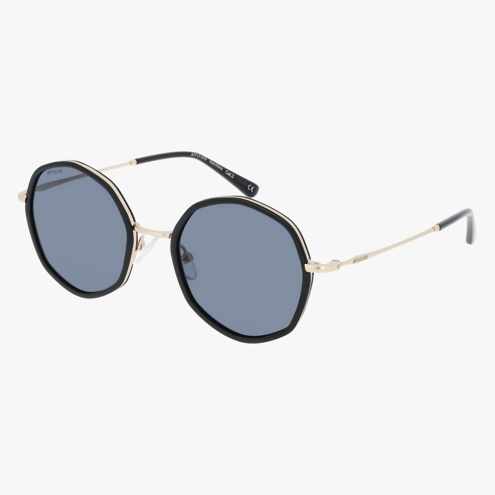 GAFAS DE SOL mujer PAVIA negro/dorado - vista de frente