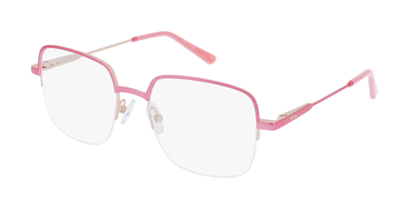 GAFAS GRADUADAS mujer MALORY rosa/dorado - vista de frente