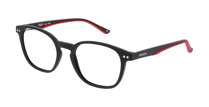 GAFAS GRADUADAS niños JORIS negro/rojo - vista de frente