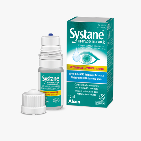 Systane Hidratación sin conservantes 10 ml vista de frente