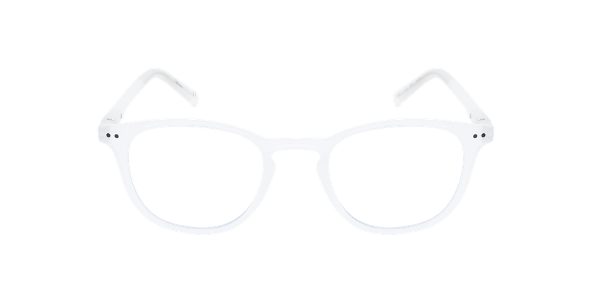 Gafas graduadas FORTY anti-luz azul color Blanco blanco/blanco - vista de frente