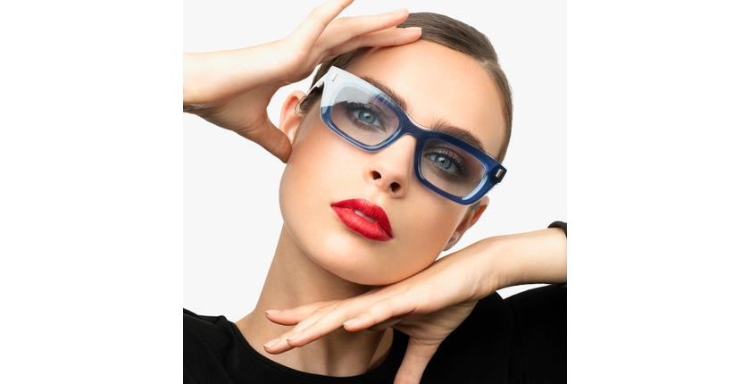 GAFAS GRADUADAS mujer CARACTÈRES CRÉATIVE azul/morado - vista de frente