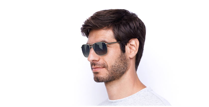 GAFAS DE SOL hombre JOHN gris - vue de 3/4
