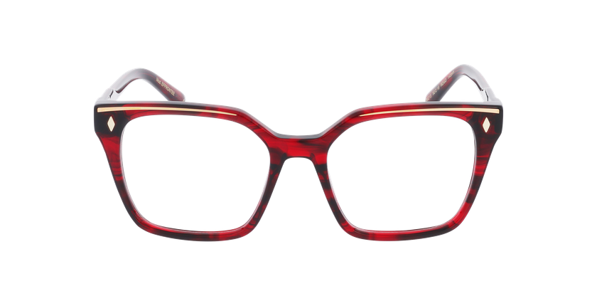 GAFAS GRADUADAS mujer CARACTÈRES FIL D'OR EFFRONTÉE rojo - vista de frente