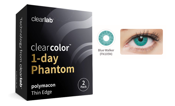 Lentillas CLEARCOLOR PHANTOM DIARIAS AZUL- 2L - vista de frente