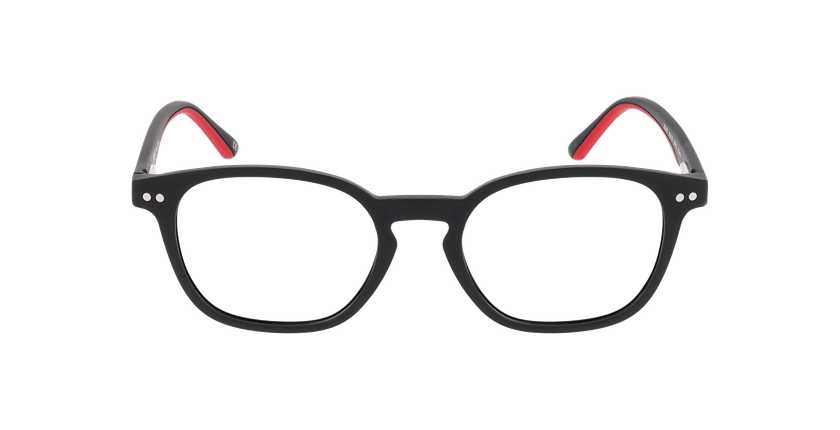 GAFAS GRADUADAS niños JORIS negro/rojo - vista de frente