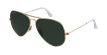 GAFAS DE SOL hombre AVIATOR LARGE METAL dorado/negro - vue de 3/4