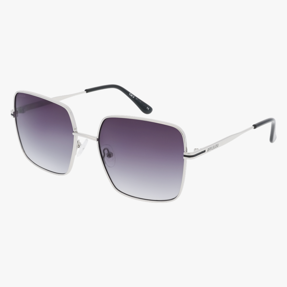 GAFAS DE SOL mujer ESTELA plateado/negro - vista de frente