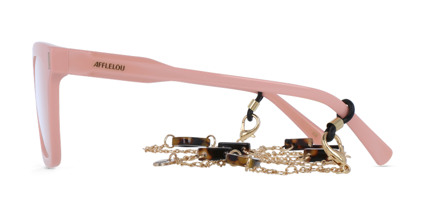 GAFAS GRADUADAS mujer CARACTÈRES RÊVEUSE rosa/dorado - vista de frente