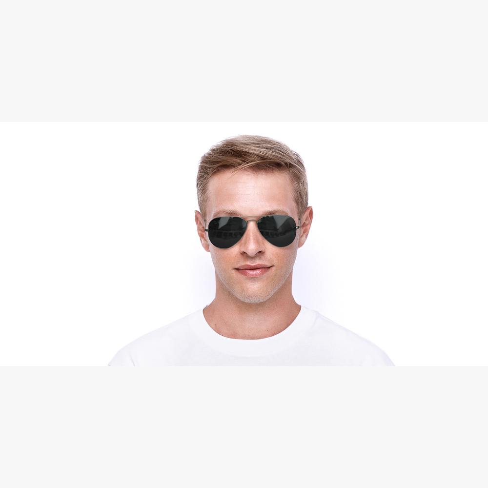 GAFAS DE SOL AVIATOR LARGE METAL plateado - vista de frente