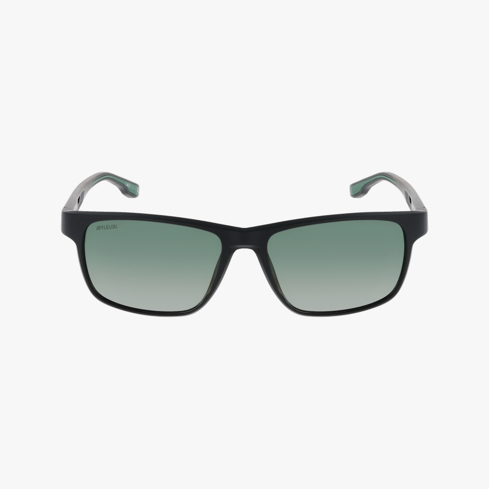 GAFAS DE SOL hombre TATE POLARIZED negro/verde - vista de frente