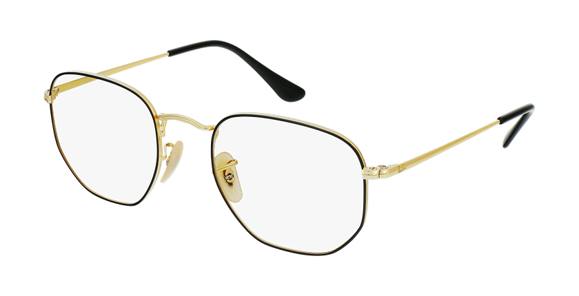 GAFAS GRADUADAS 0RX6448 negro/dorado - vista de frente