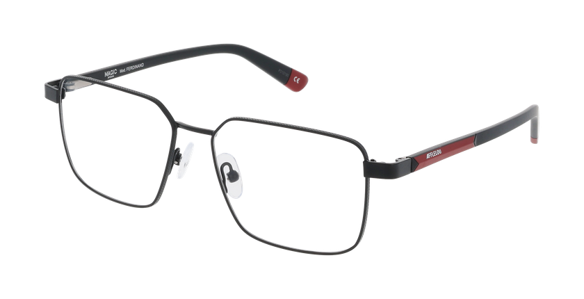 GAFAS GRADUADAS hombre FERDINAND negro/rojo - vista de frente