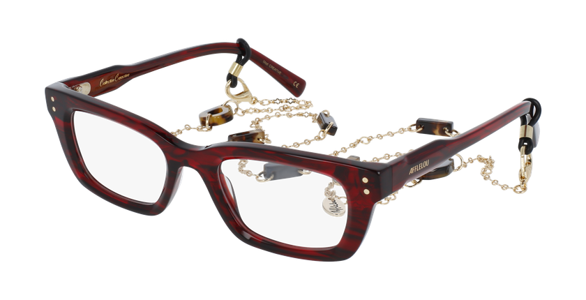 GAFAS GRADUADAS mujer CARACTÈRES CRÉATIVE rojo marmoleado - vista de frente