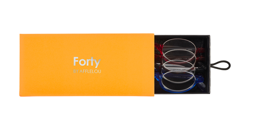 GAFAS GRADUADAS FORTY COFFRET 01 +1.25 naranja - vista de frente