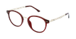 GAFAS GRADUADAS mujer MAGIC 97 rojo/dorado - vue de 3/4