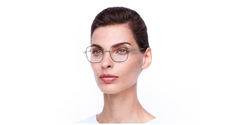 GAFAS GRADUADAS mujer MAGIC LEA negro/dorado - vista de frente