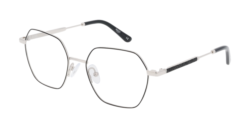 GAFAS GRADUADAS mujer MAGIC317 negro/plateado - vista de frente
