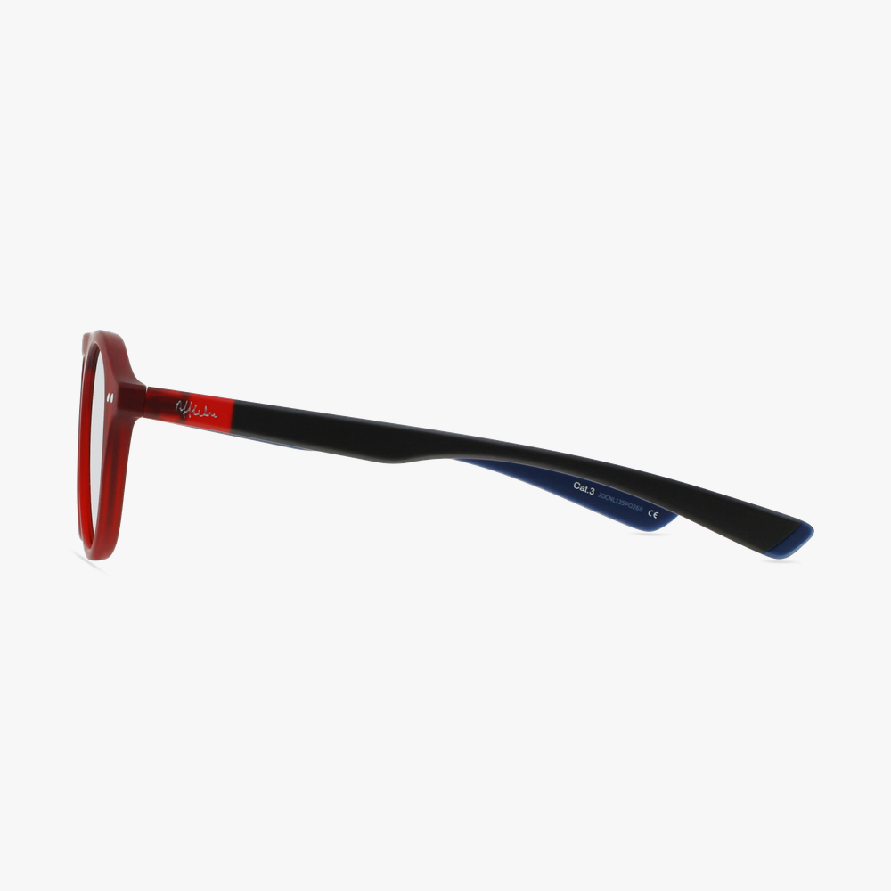GAFAS DE SOL mujer BORNEO rojo/azul - vista de lado