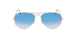 GAFAS DE SOL hombre AVIATOR LARGE METAL dorado/azul - vista de frente