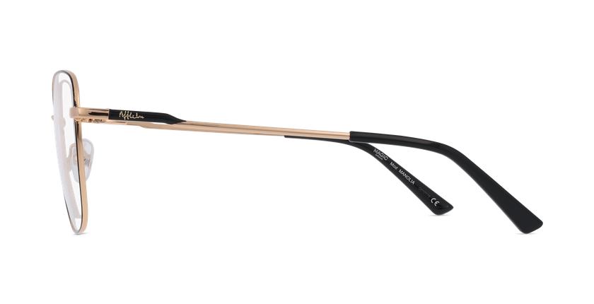 GAFAS GRADUADAS mujer MANOLIA negro/dorado - vista de frente