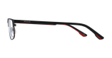 GAFAS GRADUADAS hombre AYDAN negro/rojo - vista de frente