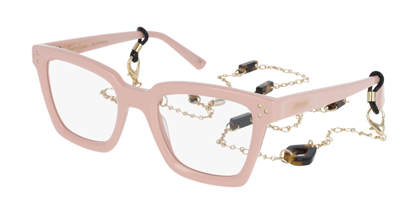GAFAS GRADUADAS mujer CARACTÈRES MYSTÉRIEUSE rosa/dorado - vista de frente