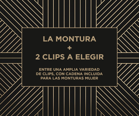 La montura más 2 clips de entre una amplia selección de clips y una cadena incluida