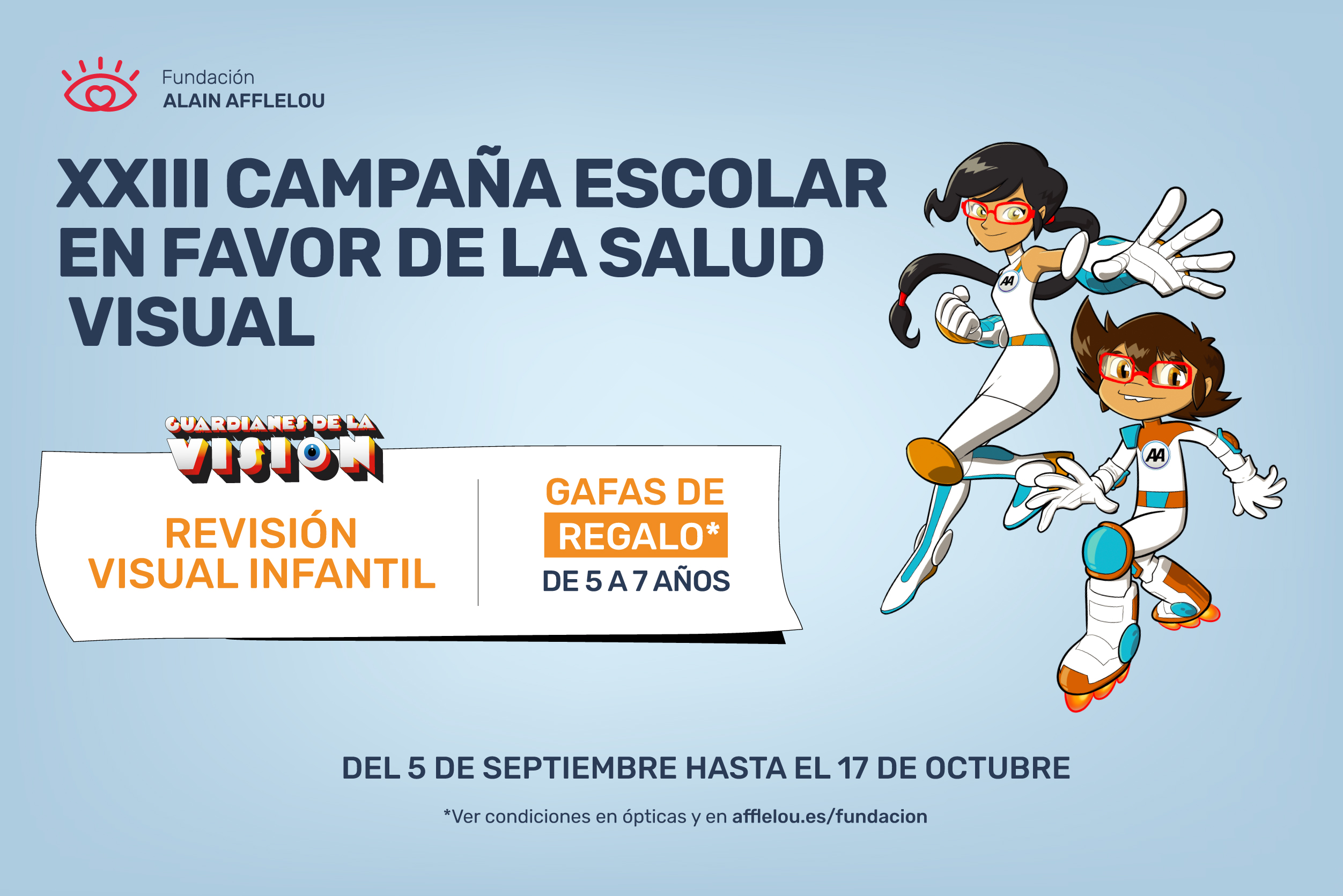 Calígrafo comienzo Sorprendido Campaña Escolar en favor de la Salud Visual - Fundación ALAIN AFFLELOU