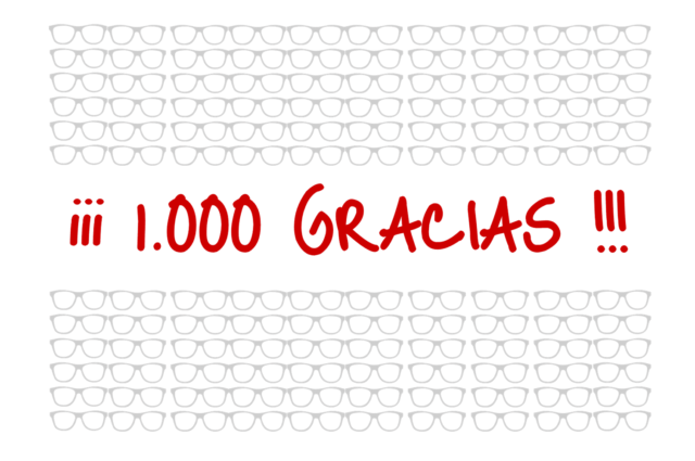 1.000 gracias a cada uno de vosotros