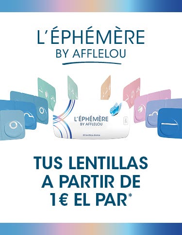 Banner lentillas L'Éphémère: tus lentillas desde 1€ el par*